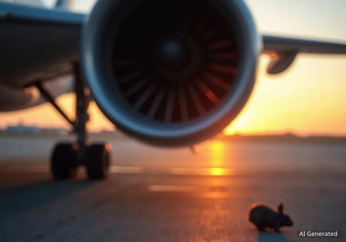 Eurowings-Flug: Hase statt Vogel in Turbine in Salzburg