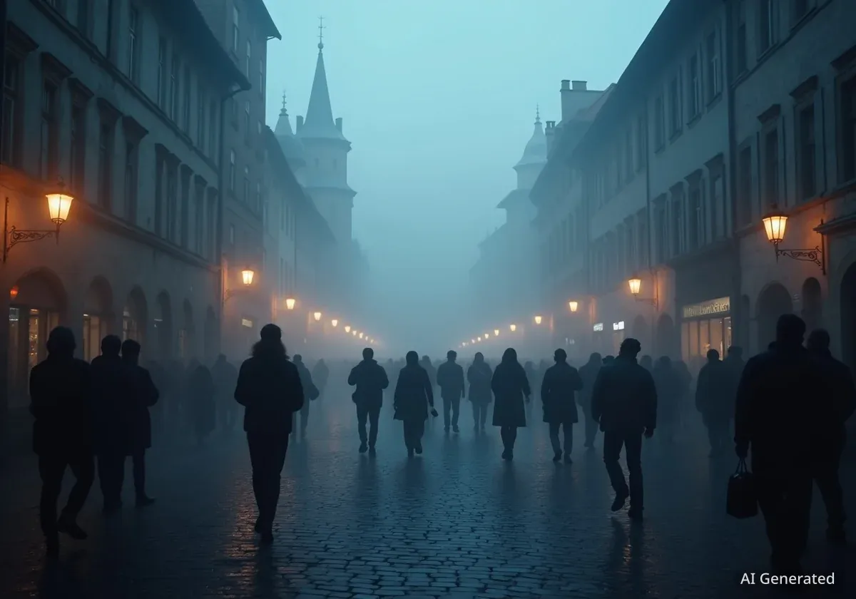 Salzburgs Altstadt in mystischen Nebel gehüllt
