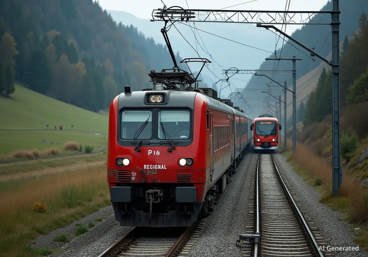 Lokalbahn im Flachgau unterbrochen: Oberleitungsschaden