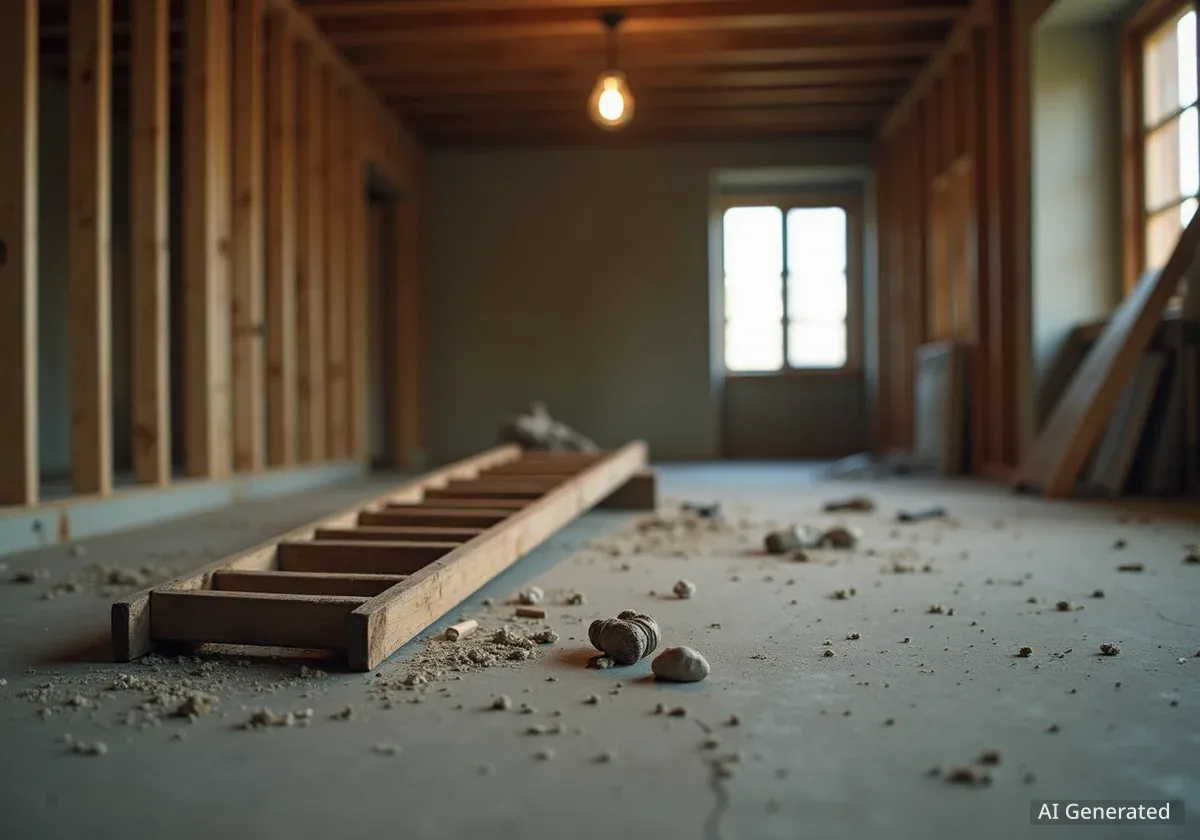 Schwerer Arbeitsunfall: 72-Jähriger stürzt bei Umbauarbeiten in Braunau