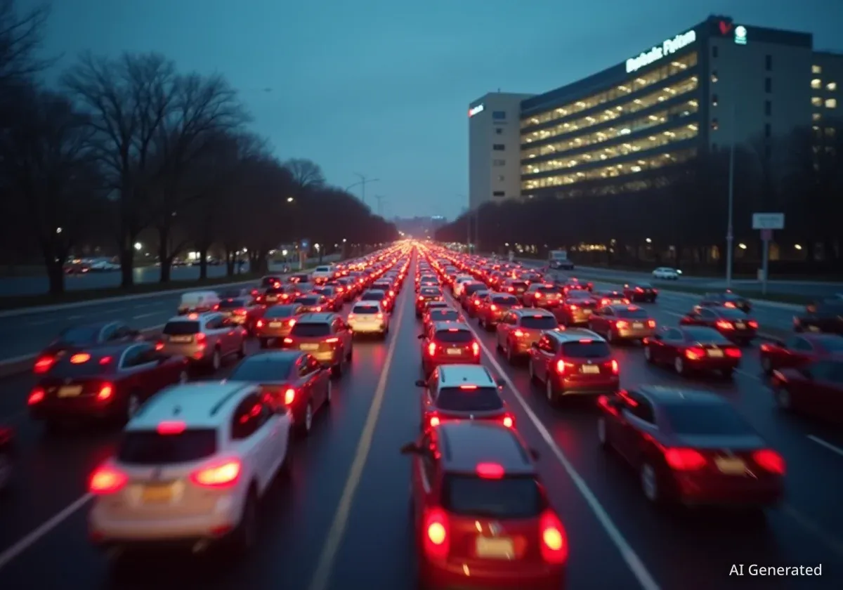 Verkehrsunfall verursacht Stau am Unfallkrankenhaus Salzburg