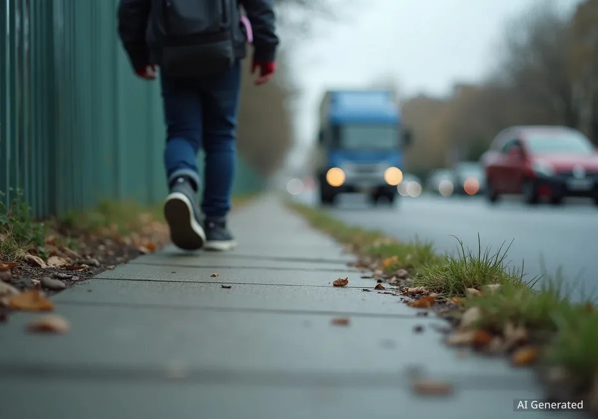 Gefahr in Salzburg: Gehsteig an Linzer Bundesstraße nur 50 cm breit