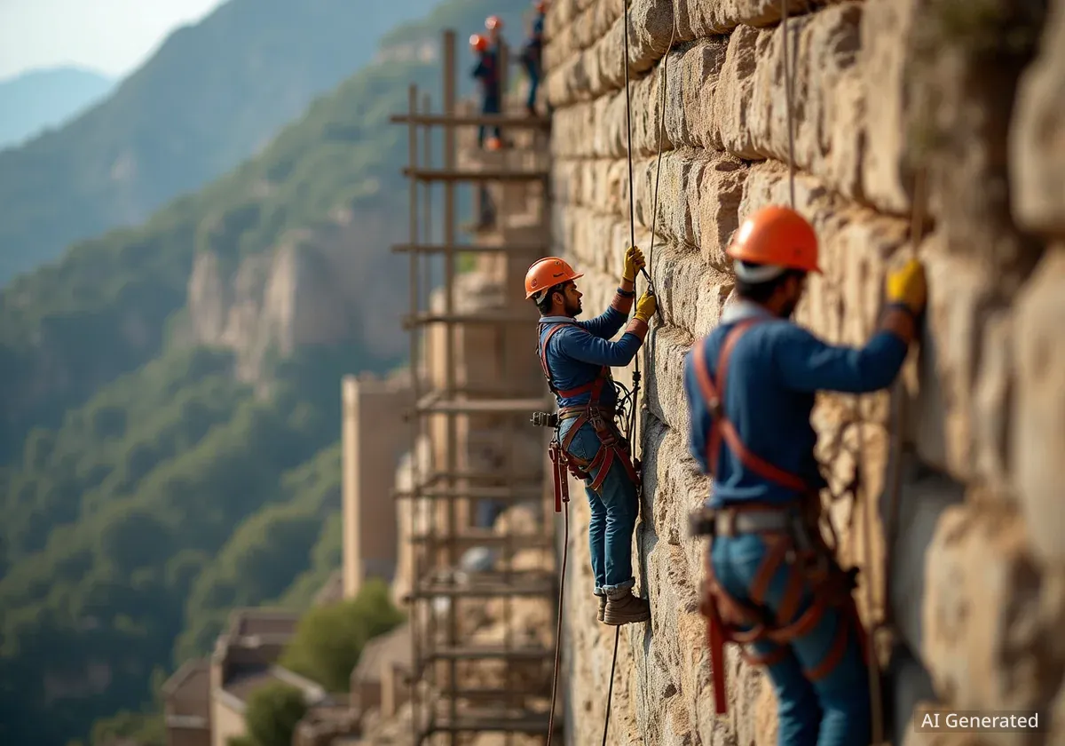 Salzburgs 500 Jahre alte Wehrmauer wird saniert