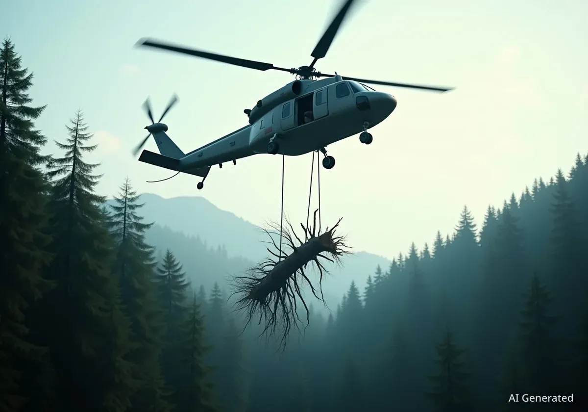 Hubschrauber-Einsatz am Kapuzinerberg: Wege gesperrt